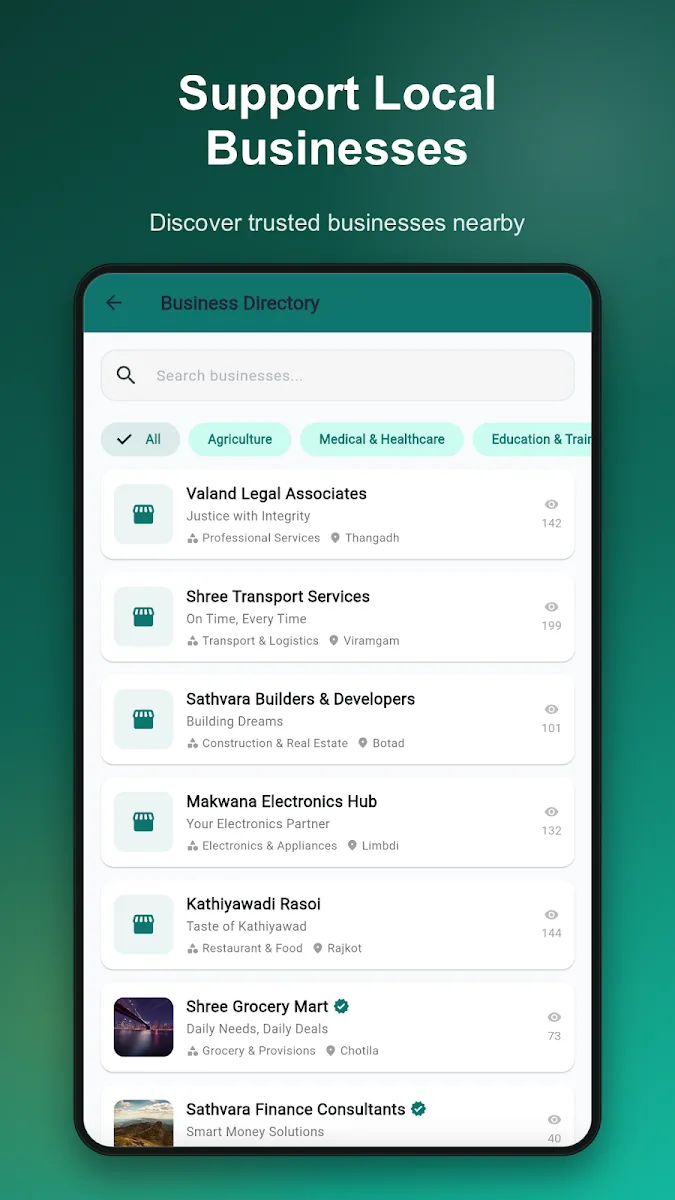 Satvara Community business directory for discovering local businesses