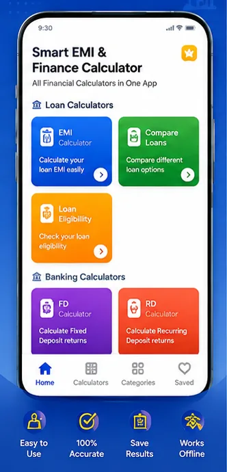 Smart EMI & Finance Calculator screenshot